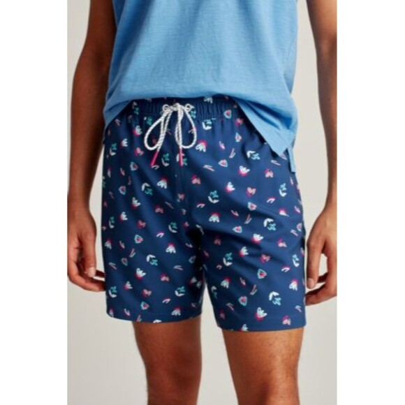 Bonobos Riviera Recycled Swim Trunks Shorts Navy Sketch Floral Printed L 265671 - Picture 1 of 7